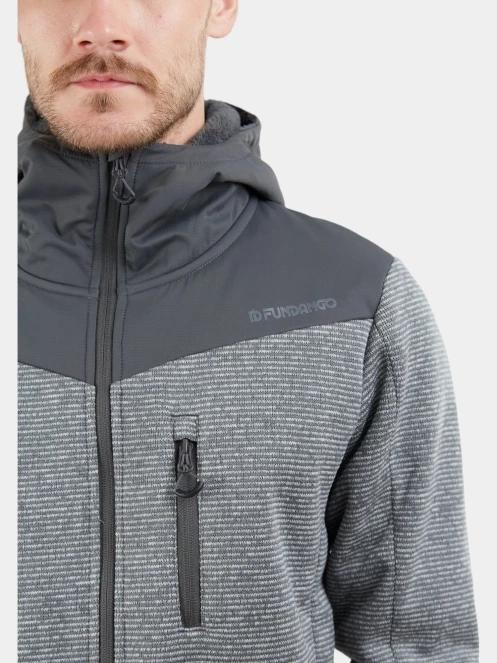 pulover polar pt. barbati Fundango Ashford Insulated Fleece Jacket gri 5
