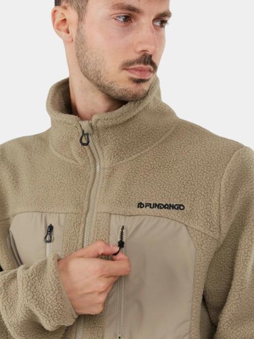 pulover pt. barbati Fundango Haven Hybrid Jacket nisip 6