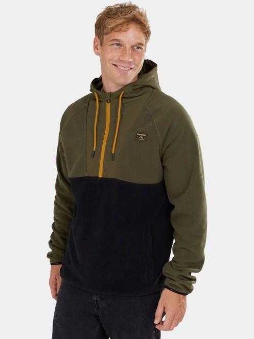 pulover cu gluga pt. barbati Fundango Carlos Fleece Pullover verde 2