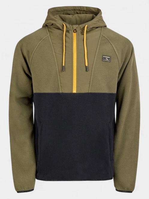 pulover cu gluga pt. barbati Fundango Carlos Fleece Pullover verde 6