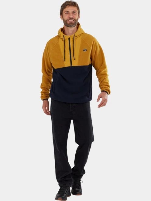 pulover cu gluga pt. barbati Fundango Carlos Fleece Pullover galben 4