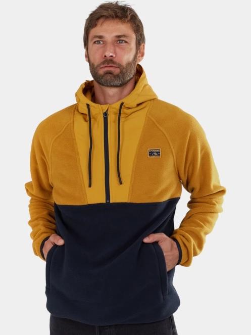 pulover cu gluga pt. barbati Fundango Carlos Fleece Pullover galben 5