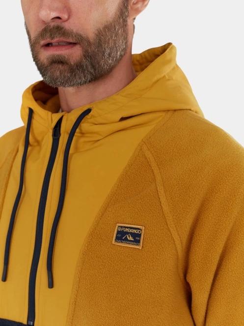 pulover cu gluga pt. barbati Fundango Carlos Fleece Pullover galben 6