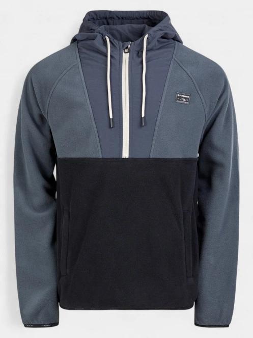 pulover cu gluga pt. barbati Fundango Carlos Fleece Pullover gri 7