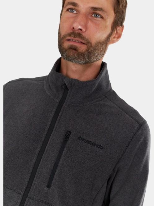 pulover polar pt. barbati Fundango Jeffrey Fullzip Fleece negru 5