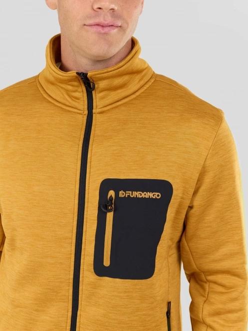 pulover polar pt. barbati Fundango Revolution Fleece Jacket galben 5