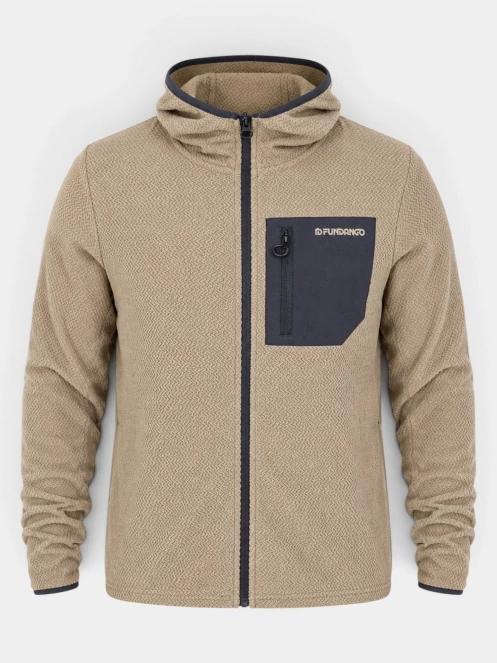 strat intermediar hibrid pt. barbati Fundango Nagano Full Zip Hoodie nisip 8