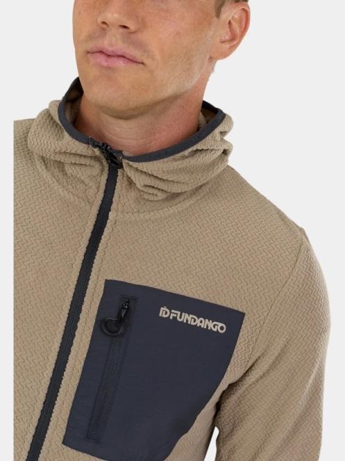 strat intermediar hibrid pt. barbati Fundango Nagano Full Zip Hoodie nisip 6