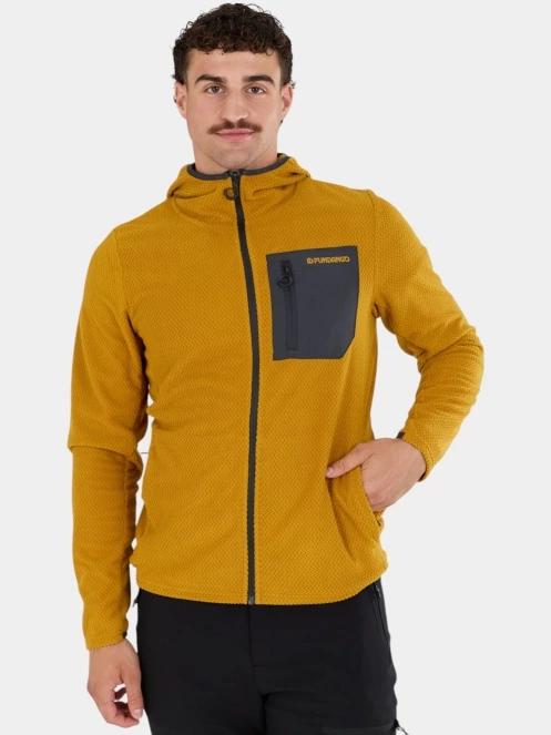 strat intermediar hibrid pt. barbati Fundango Nagano Full Zip Hoodie galben 4