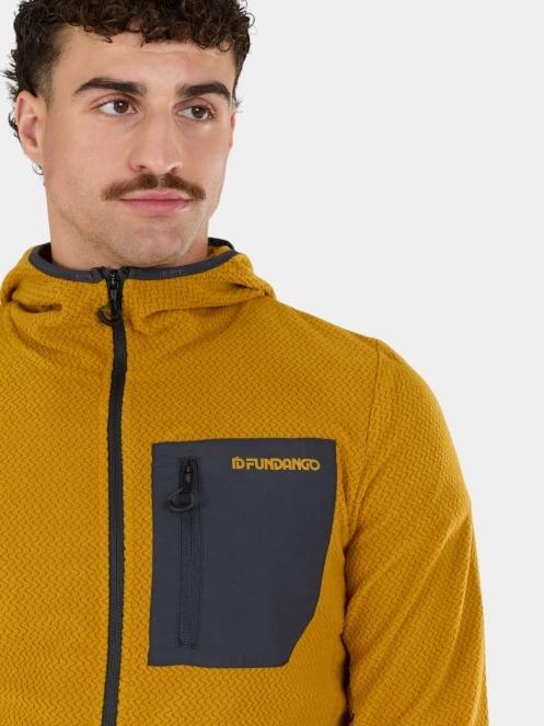 strat intermediar hibrid pt. barbati Fundango Nagano Full Zip Hoodie galben 5
