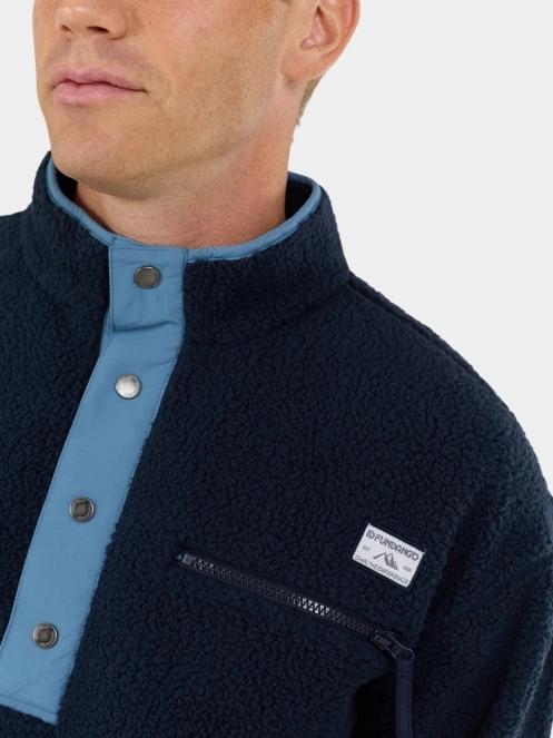 pulover polar pt. barbati Fundango Phoenix Fleece Jacket albastru inchis 6