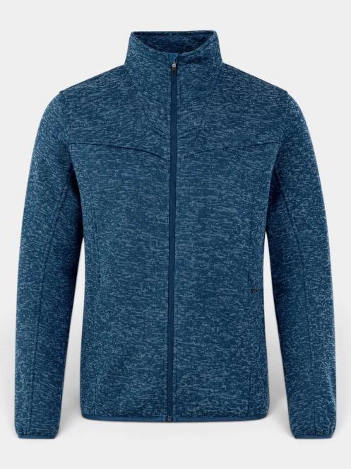 pulover polar pt. barbati Fundango Cruz Knit Fleece Jacket albastru inchis 6