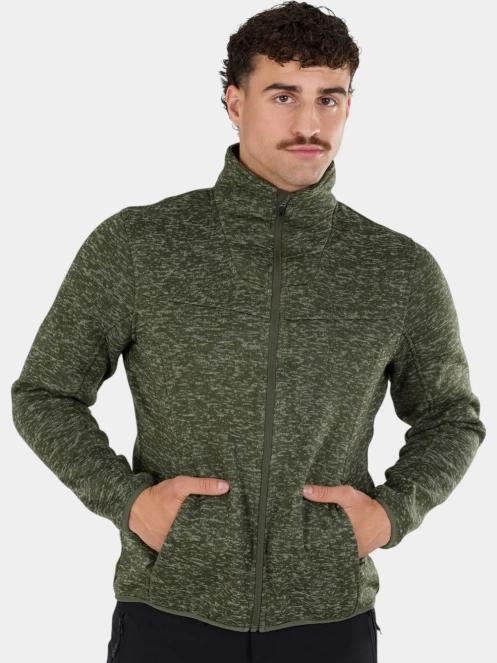 pulover polar pt. barbati Fundango Cruz Knit Fleece Jacket oliv 6