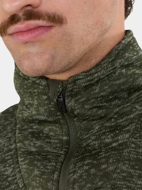 pulover polar pt. barbati Fundango Cruz Knit Fleece Jacket oliv 8