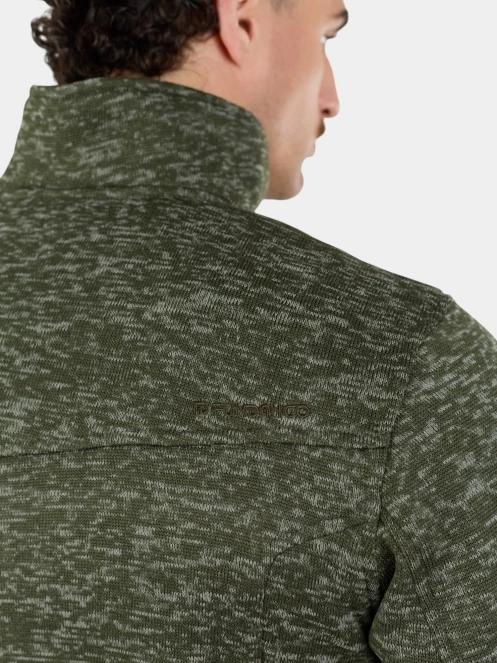 pulover polar pt. barbati Fundango Cruz Knit Fleece Jacket oliv 9