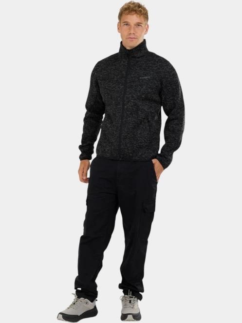pulover polar pt. barbati Fundango Cruz Knit Fleece Jacket gri 4