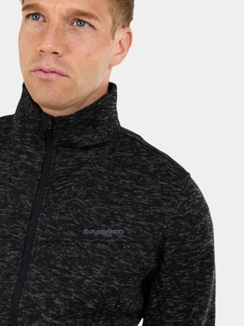 pulover polar pt. barbati Fundango Cruz Knit Fleece Jacket gri 5