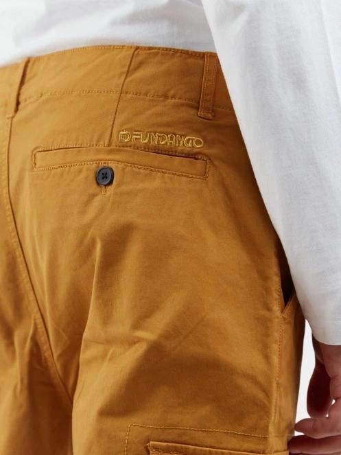 pantaloni cargo pt. barbati Fundango Chuck Cargo Pants galben 6