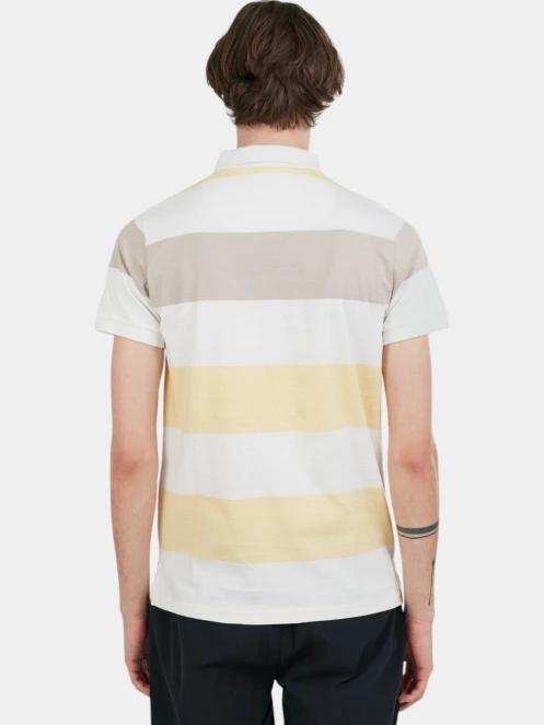 tricou cu guler pt. barbati Fundango Incognito Stripe Poloshirt galben 3