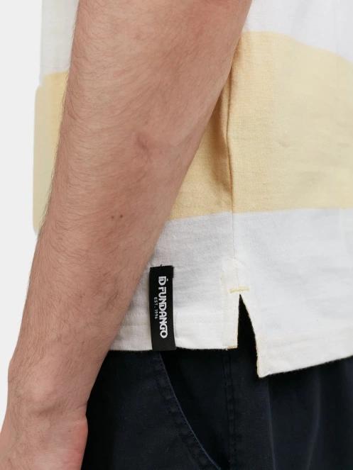 tricou cu guler pt. barbati Fundango Incognito Stripe Poloshirt galben 7