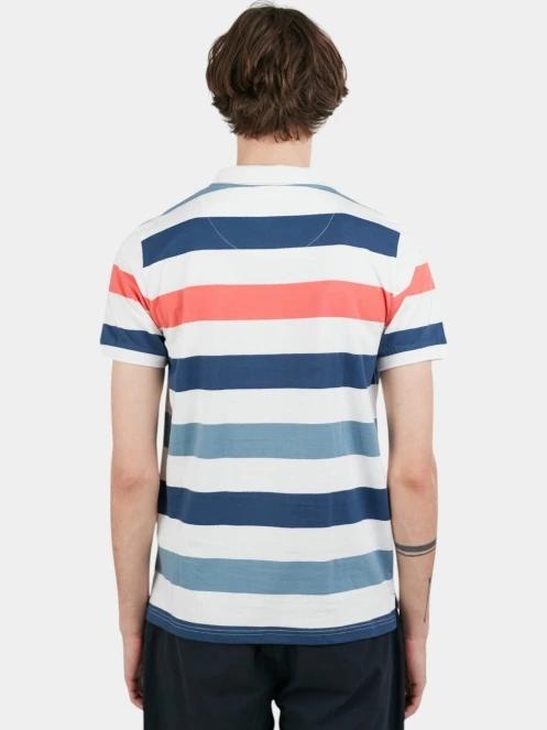 tricou cu guler pt. barbati Fundango Incognito Stripe Poloshirt rosu 3
