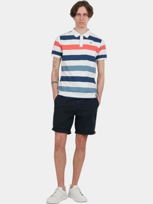 tricou cu guler pt. barbati Fundango Incognito Stripe Poloshirt rosu 4