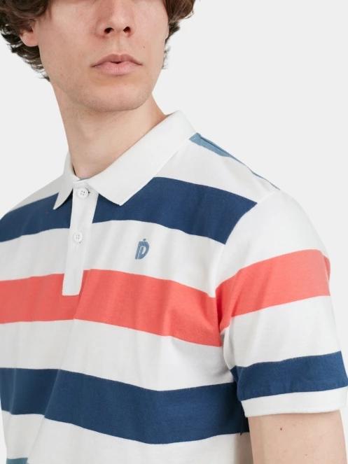 tricou cu guler pt. barbati Fundango Incognito Stripe Poloshirt rosu 6