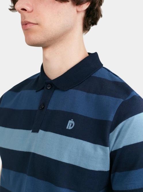 tricou cu guler pt. barbati Fundango Incognito Stripe Poloshirt albastru inchis 5