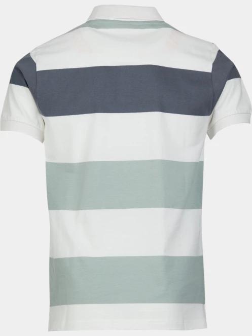 tricou cu guler pt. barbati Fundango Incognito Stripe Poloshirt verde 7