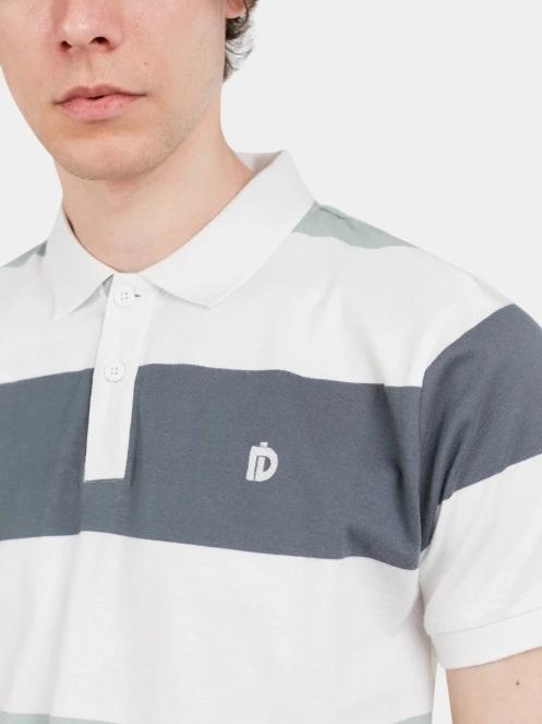 tricou cu guler pt. barbati Fundango Incognito Stripe Poloshirt verde 5