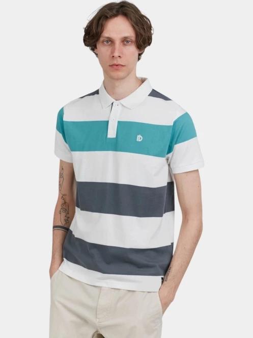 tricou cu guler pt. barbati Fundango Incognito Stripe Poloshirt verde 2