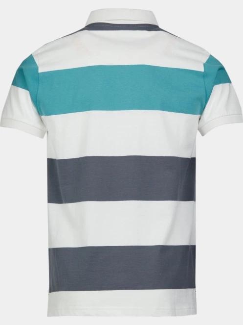 tricou cu guler pt. barbati Fundango Incognito Stripe Poloshirt verde 8