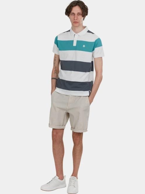 tricou cu guler pt. barbati Fundango Incognito Stripe Poloshirt verde 4
