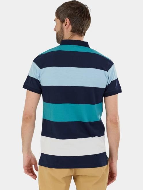 tricou cu guler pt. barbati Fundango Incognito Stripe Poloshirt albastru 3