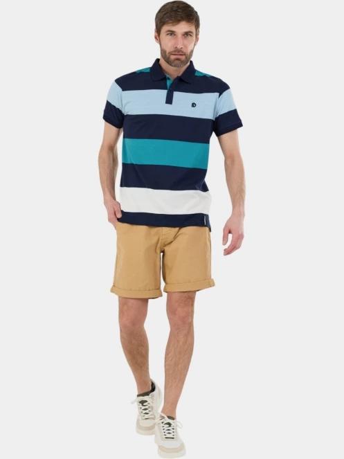 tricou cu guler pt. barbati Fundango Incognito Stripe Poloshirt albastru 4