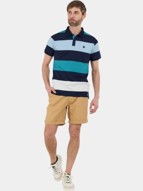 tricou cu guler pt. barbati Fundango Incognito Stripe Poloshirt albastru 5