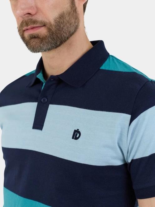 tricou cu guler pt. barbati Fundango Incognito Stripe Poloshirt albastru 6