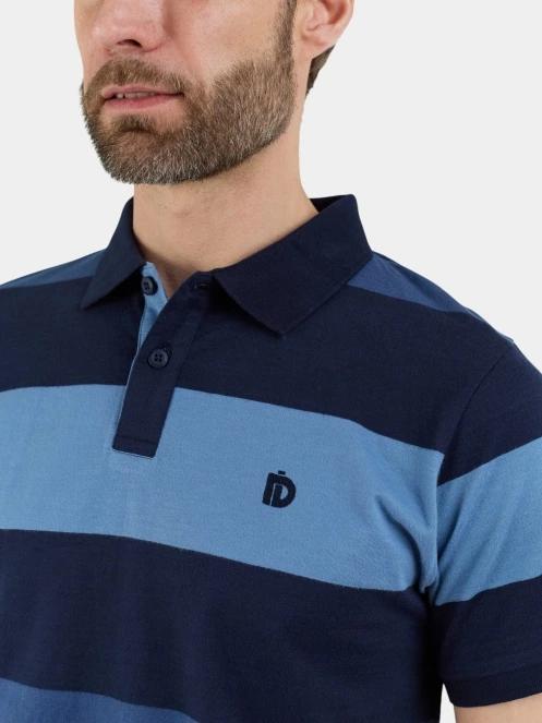 tricou cu guler pt. barbati Fundango Incognito Stripe Poloshirt albastru inchis 5