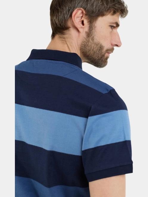 tricou cu guler pt. barbati Fundango Incognito Stripe Poloshirt albastru inchis 7