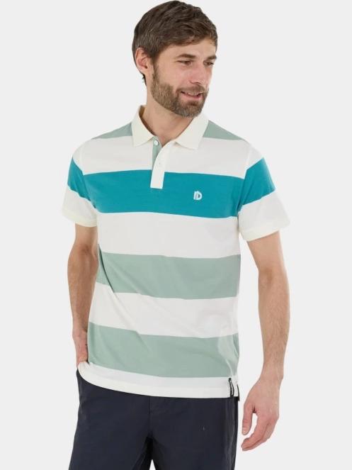 tricou cu guler pt. barbati Fundango Incognito Stripe Poloshirt verde 2