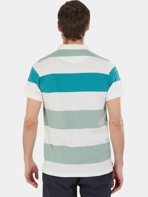 tricou cu guler pt. barbati Fundango Incognito Stripe Poloshirt verde 3