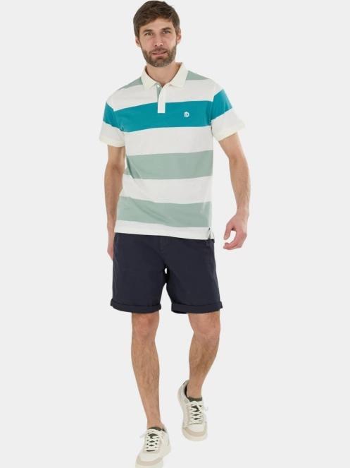tricou cu guler pt. barbati Fundango Incognito Stripe Poloshirt verde 4