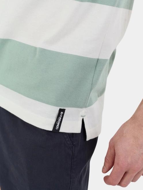 tricou cu guler pt. barbati Fundango Incognito Stripe Poloshirt verde 6