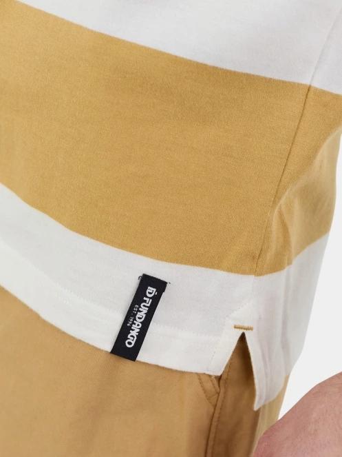 tricou cu guler pt. barbati Fundango Incognito Stripe Poloshirt galben 6