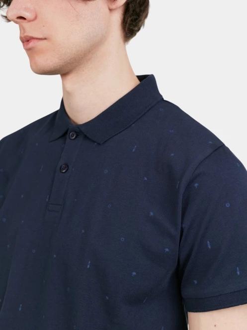 tricou cu guler pt. barbati Fundango Icon Poloshirt albastru inchis 5