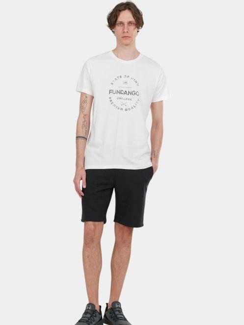 pantaloni scurti de trening pt. barbati Fundango Delon Sweatshorts negru 4