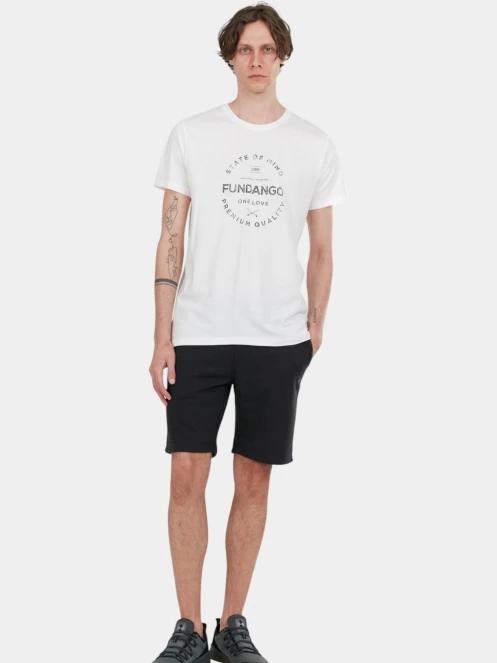 pantaloni scurti de trening pt. barbati Fundango Delon Sweatshorts negru 4