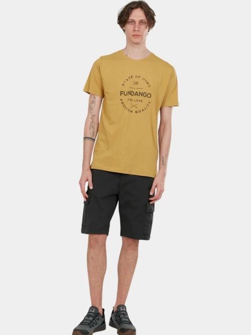 pantaloni scurti cu buzunare laterale pt. barbati Fundango Zack Cargo Shorts gri 4
