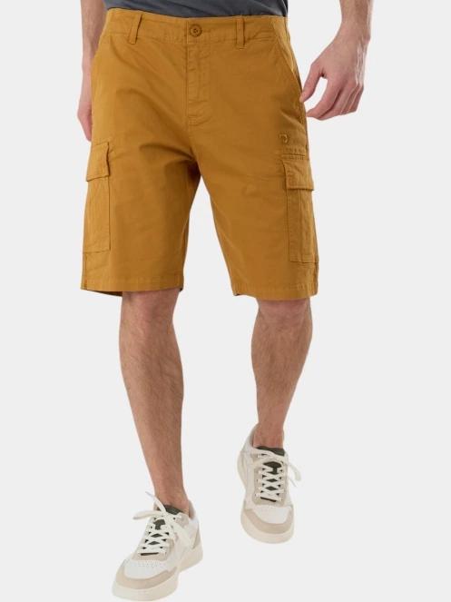pantaloni scurti cu buzunare laterale pt. barbati Fundango Zack Cargo Shorts galben 2