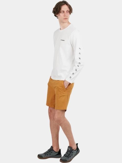 pantaloni scurti pt. barbati Fundango Mason Chino Shorts galben 4